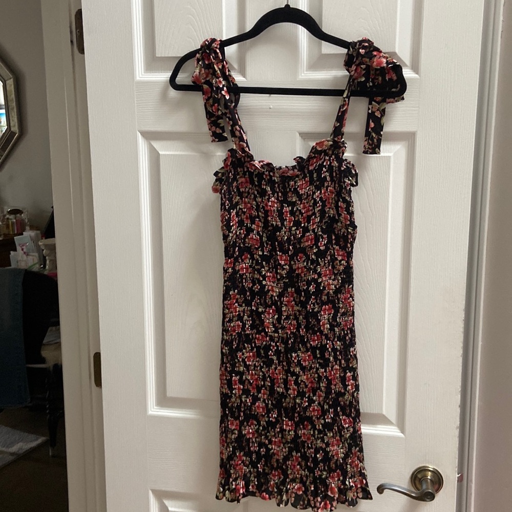 Free People Floral Ruched Dress Size M